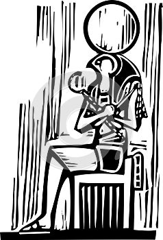 Egyptian Sitting Osiris photo