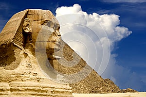 Egyptian Sphinx and Pyramid