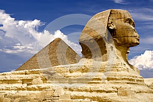 Egyptian Sphinx and Pyramid