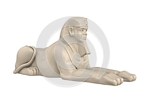 Egyptian Sphinx Statue Isolated