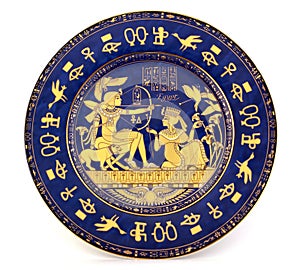 Egyptian style decorative plate