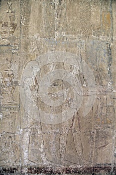 Egyptian temple wall fresco