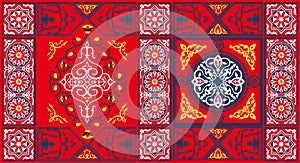 Egyptian Tent Fabric Pattern 2-Red