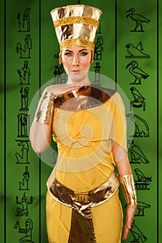 Egyptian woman in costume of the Pharaoh