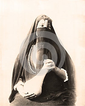 Egyptian woman in traditional dress 1880