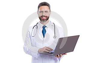 ehealth medical service. doctor work in clinic office. video call with doctor. Online doctor appointment, ehealth