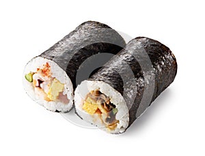 Eho-maki placed on a white background