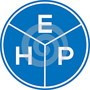 EHP letter logo design on white background. EHP creative circle letter logo concept. EHP letter design