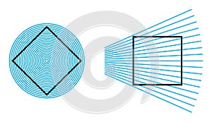 Ehrenstein optical illusion photo