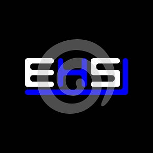 EHS letter logo creative design with vector graphic, EHS
