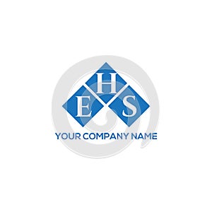 EHS letter logo design on WHITE background. EHS creative initials letter logo concept. EHS letter design