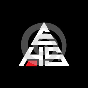 EHS triangle letter logo design with triangle shape. EHS triangle logo design monogram. EHS triangle vector logo template with red