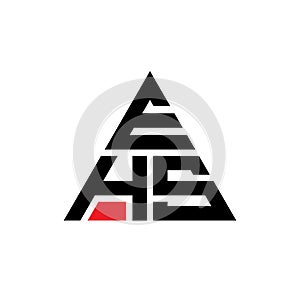 EHS triangle letter logo design with triangle shape. EHS triangle logo design monogram. EHS triangle vector logo template with red