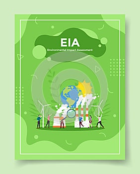 Eia environmental impact assessment for template of banners, flyer, books, and magazine cover