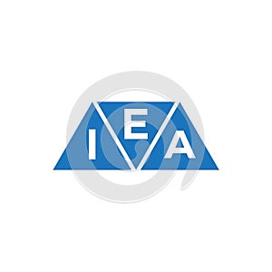 EIA triangle shape logo design on white background. EIA creative initials letter logo concept