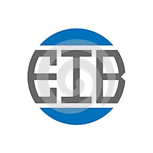 EIB letter logo design on white background. EIB creative initials circle logo concept. EIB letter design