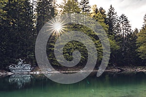 Eibsee at the Zugspitze in Germany