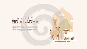 eid al adha background template vector stock