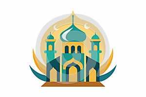 Eid Al Adha creative design\'vector illustration image on white background