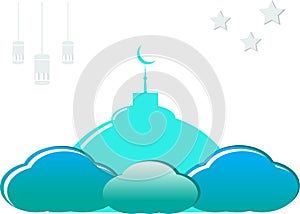 Simple idhul fitri logo background image