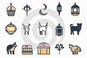 Eid al-Adha Icons: AI-Generated Graphics photo