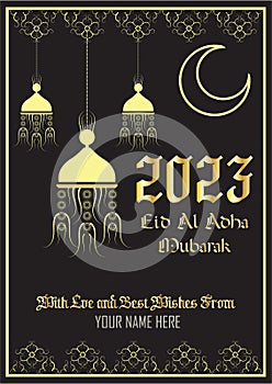 Eid Al Adha Islamic Premium Design with Place For Text. Just Download and Write