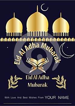 Eid Al Adha Islamic Premium Design with Place For Text. Just Download and Write