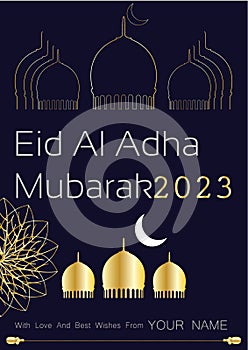 Eid Al Adha Islamic Premium Design with Place For Text. Just Download and Write