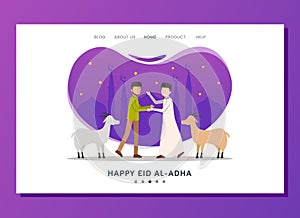 Eid al Adha landing page concept photo