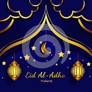 Eid al adha mubarak background, Eid al adha flyer design. Islamic concept for happy edi al adha