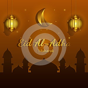 Eid al adha mubarak background, Eid al adha flyer design. Islamic concept for happy edi al adha