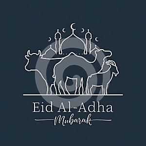 Eid al adha mubarak background, Images are generated with the use of AI photo