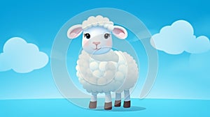 Eid al Adha Mubarak greeting card with sheep.