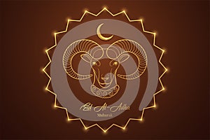 Eid al Adha Mubarak, muslim holiday. The Feast of Sacrifice