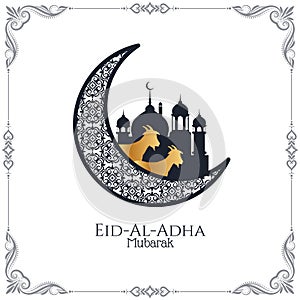 Eid Al Adha mubarak traditional islamic background design