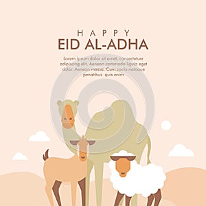 eid al adha poster template vector stock