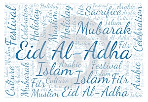 Eid Al-Adha word cloud.