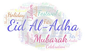 Eid Al-Adha word cloud.