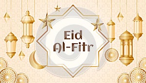 Eid al fitr composition in gradient design