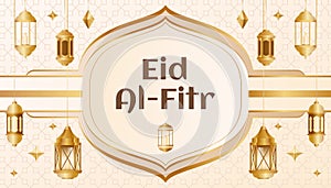 Eid al fitr composition in gradient design