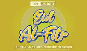 Eid Al-Fitr 3d text effect editable photo