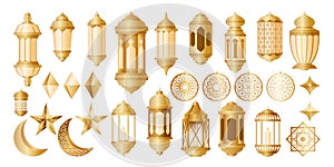 Eid al fitr elements in gradient design