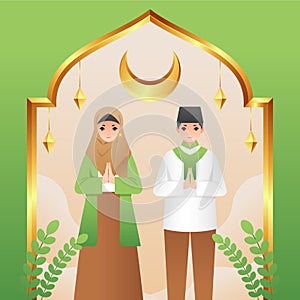 Eid al-fitr illustration in realistic style