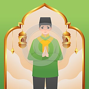 Eid al-fitr illustration in realistic style