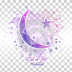 Eid al-fitr vector illustration on transparent background