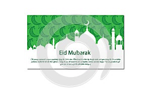 Eid festival greeting cards, Eid Mubarak greeting Card Illustration, Ramadan Kareem cartoon vector Wishing for Islamic festival