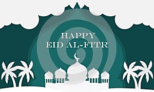 Eid Mubarak or Eid Al Fitr Template Design.