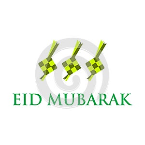 Eid Mubarak Illustration with Paper Cut Style