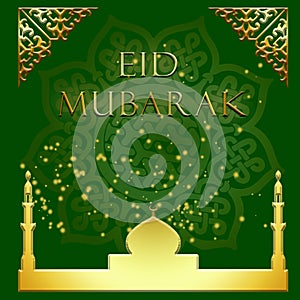 Eid mubarak islamic background template , eid wish