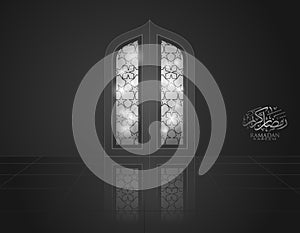 Eid Mubarak Islamic design greeting card template